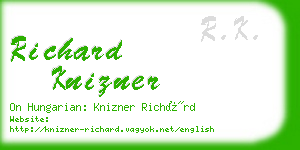 richard knizner business card